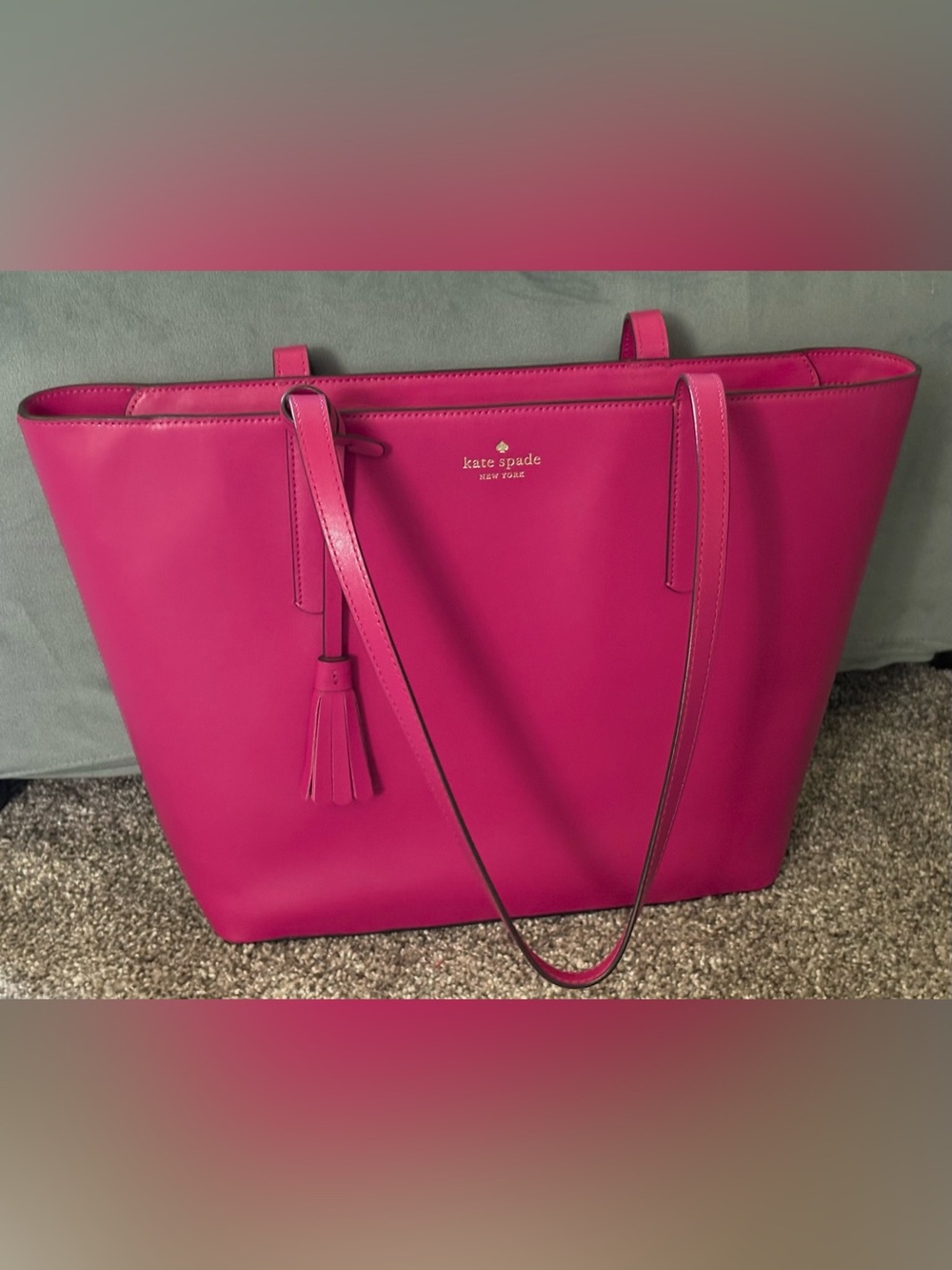 Authentic, Pristine, Kate Spade Deep Magenta Large Emilia Tote